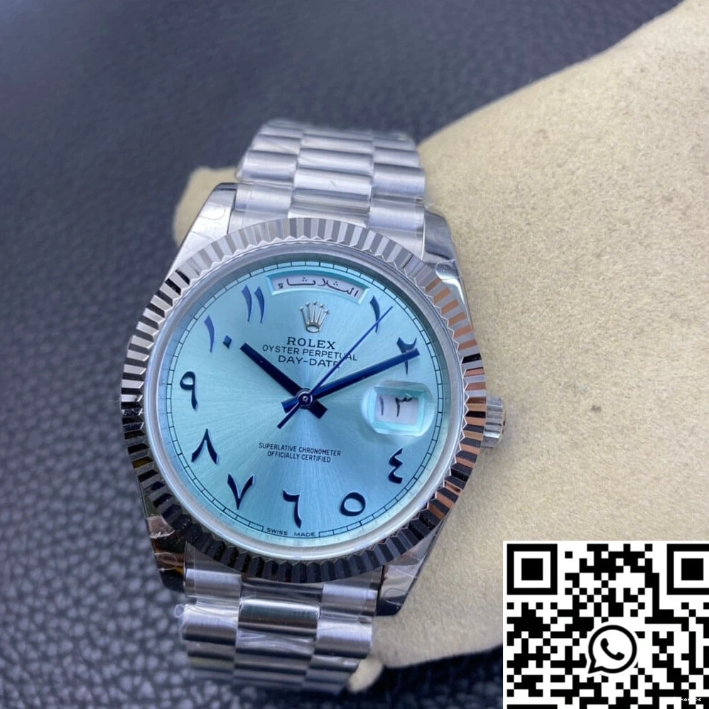 Ice Dial Rolex Factory Blue BP East Middle Date Day Customization 0128